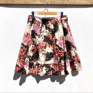 Calvin Klein Orange-Beige Print Skirt